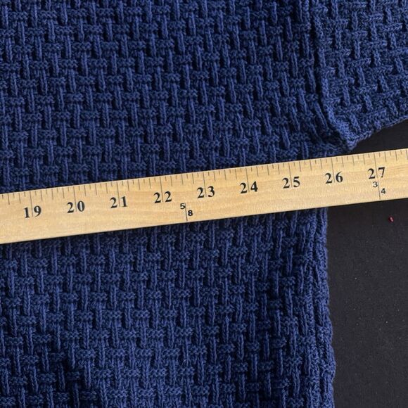 Vintage Old Glory Sweater Mens Extra Large Blue Textured Grandpa Cotton Preppy - Picture 6 of 8